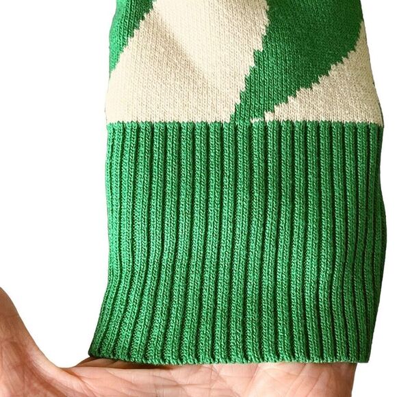 Edikted Women’s XS/S Morphy Oversized Pullover Sweater Crew Neck Green Geo Print - Picture 4 of 10